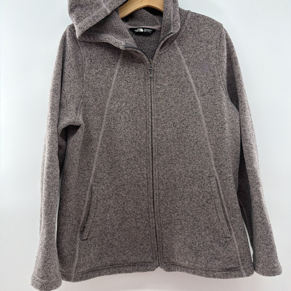 The North Face Woman Large Sweater Jacket Fleece Hood Pockets Gorpcore Outdoor